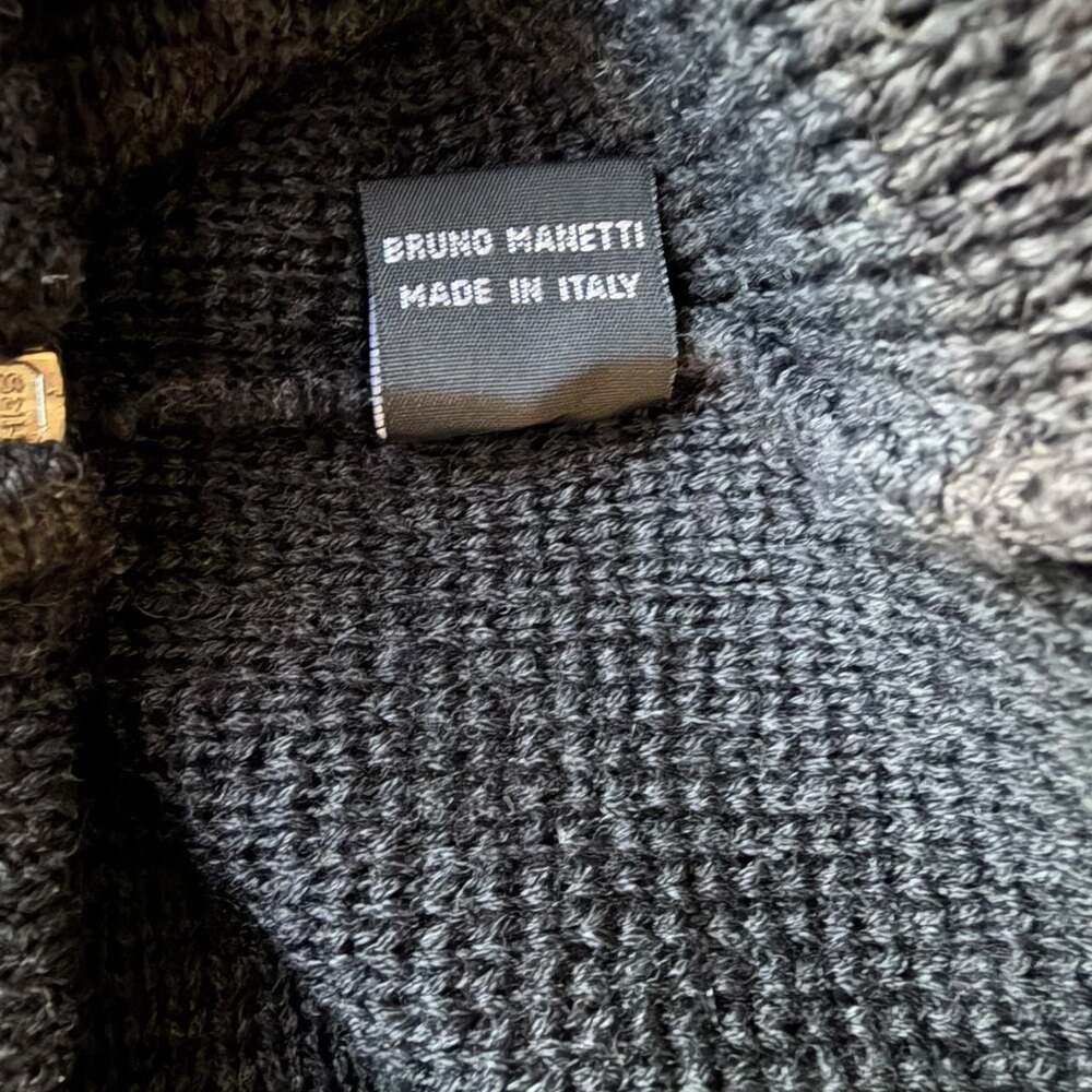 Bruno Manetti Wool Silk Blend Full Zip Knit Cardigan - Picture 6 of 8